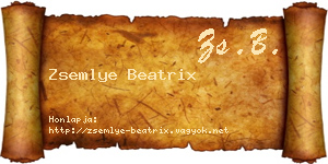 Zsemlye Beatrix névjegykártya